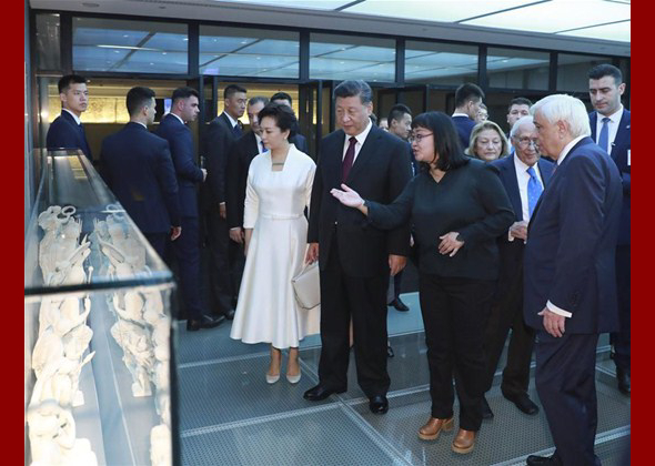 Chinese, Greek Presidents Visit Acropolis Museum
